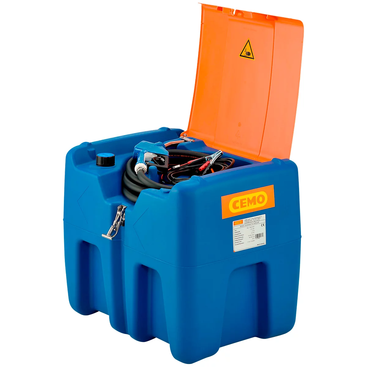 Mobiel tankstation CEMO Blue-Mobil EASY, met dompelpomp CENTRI SP30 12 V, 210 l tank voor AdBlue®, scharnierend deksel, B 785 x D 595 x H 685 mm