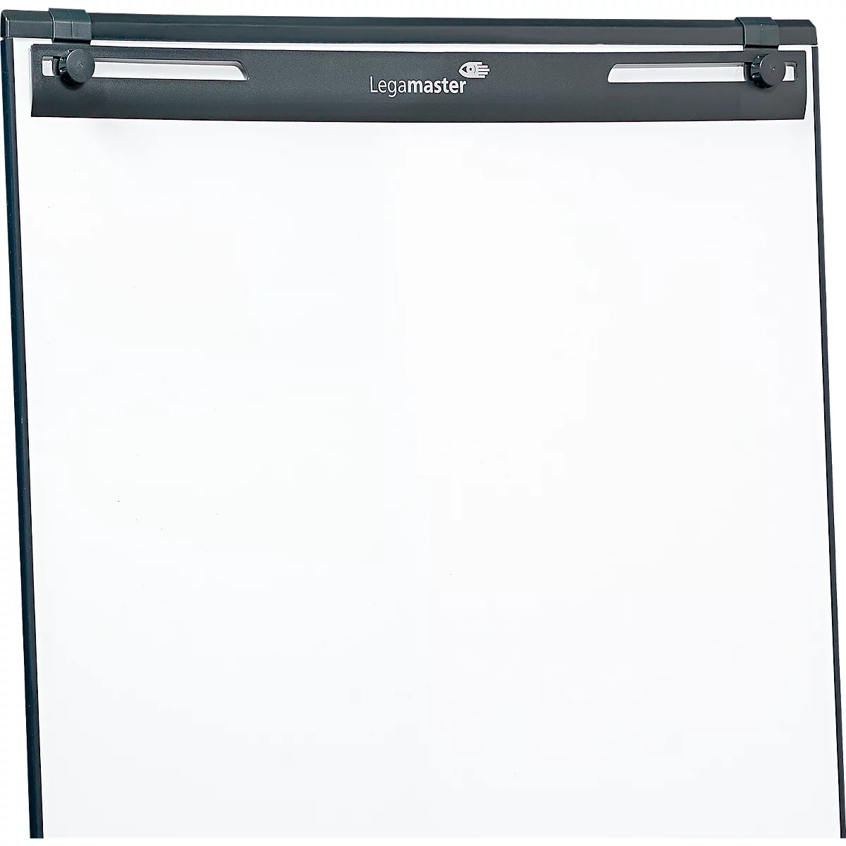 Mobiele flip-over Legamaster Sketch Easy, magnetisch whiteboard, ronde voet, incl. markeerplateau, B 680 x H 1050 mm, zwart en wit