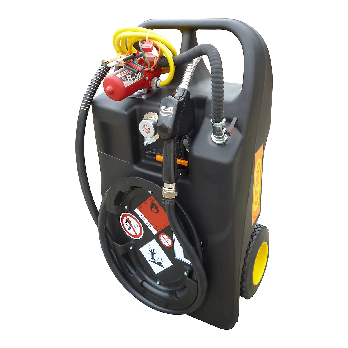 Mobiele tankinstallatie Benzine-trolley, 60 l, Elektrische pomp 12V, slang 2,7 m