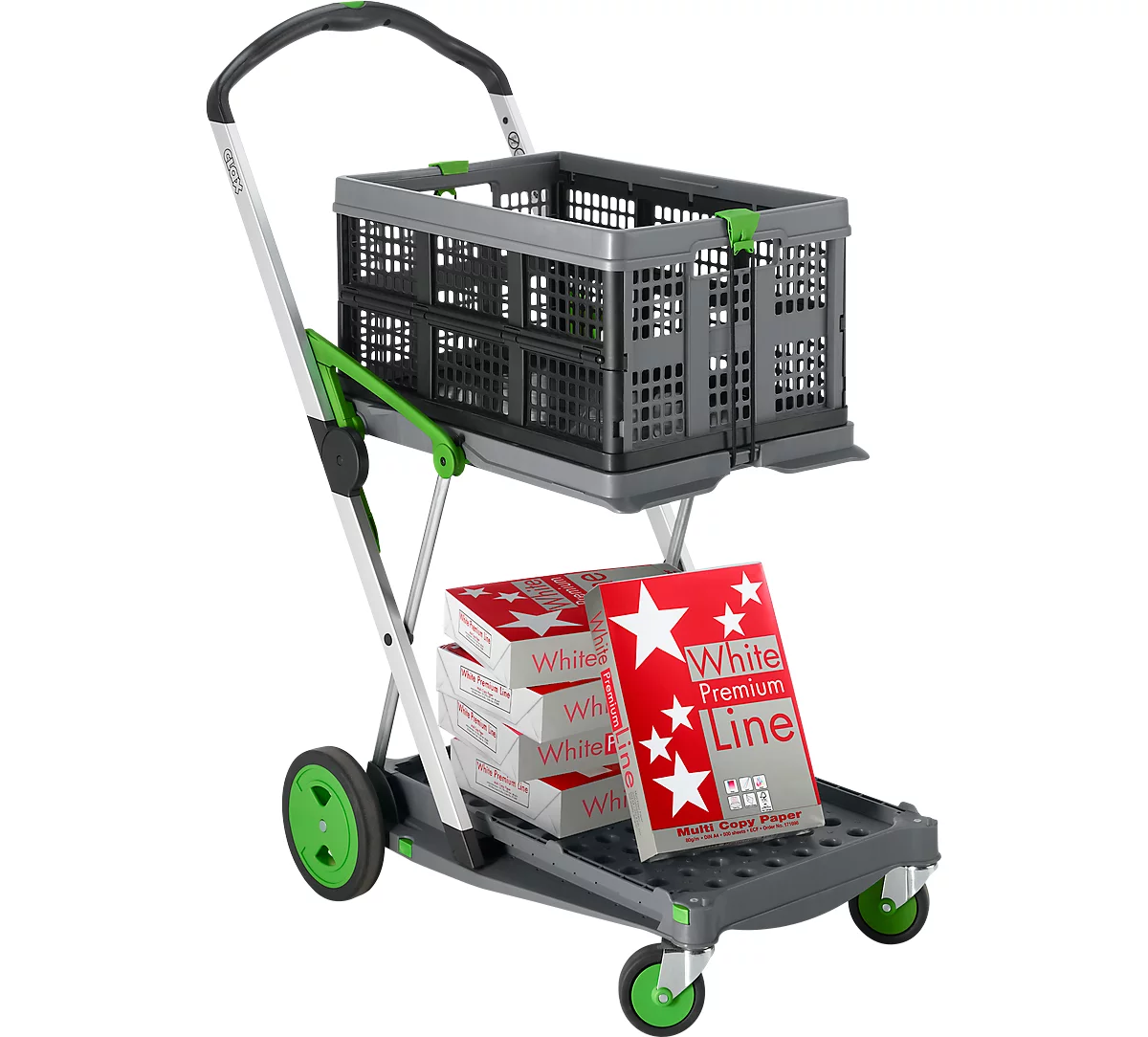 Chariot pliable CLAX® avec bac de transport, 46 L + papier White Premium  Line, A4, 2500 feuilles GRATUITES à prix avantageux