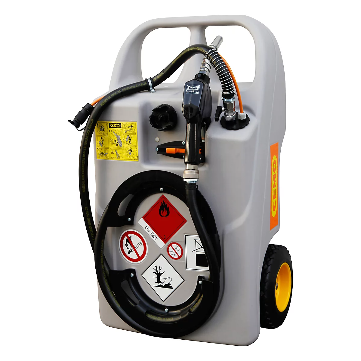 Mobile Tankanlage Diesel-Trolley, 60 l, Elektropumpe 12V, Schlauch 3 m