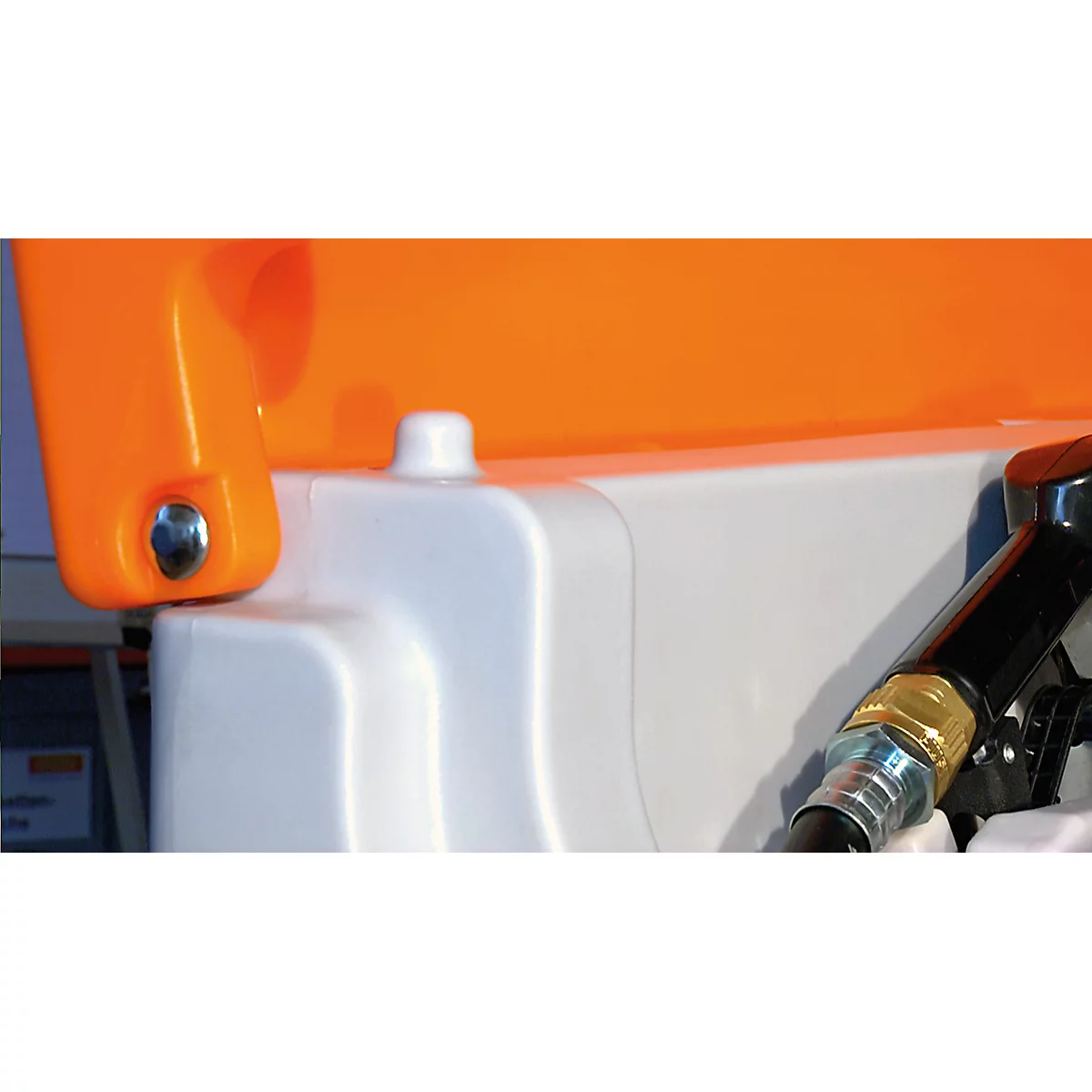Mobile Tankstelle CEMO DT-Mobil Easy 200 l, Elektropumpe, 12 V, 40 l/min, Automatik-Zapfpistole, Klappdeckel, B 800 x T 620 x H 610 mm