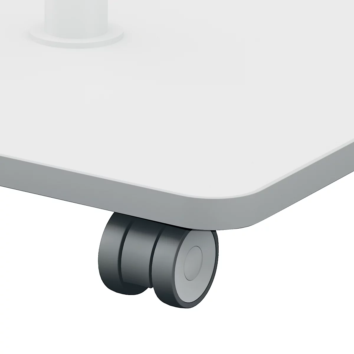 Mobiles Flipchart Nobo Move & Meet, abnehmbares Whiteboard, magnetisch, B 714 x T 1200 x H 453 mm, Stahl, weiß