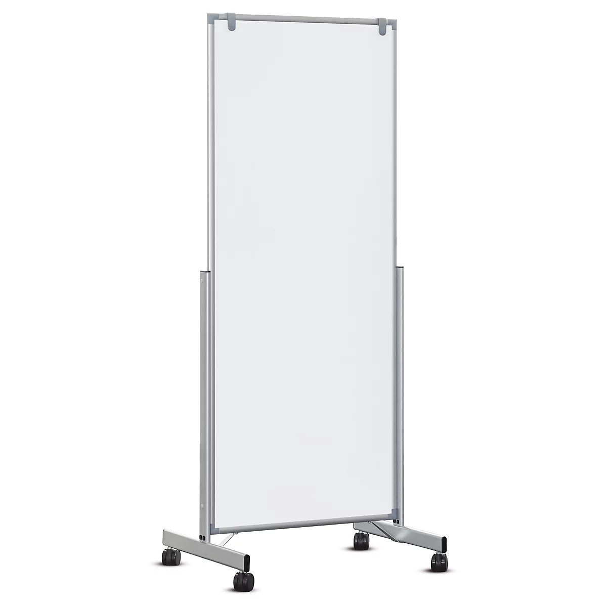 Mobiles Whiteboard MAULpro easy2move, beidseitig, magnethaftend, Doppel-Lenkrollen, 1000 x 1800 mm