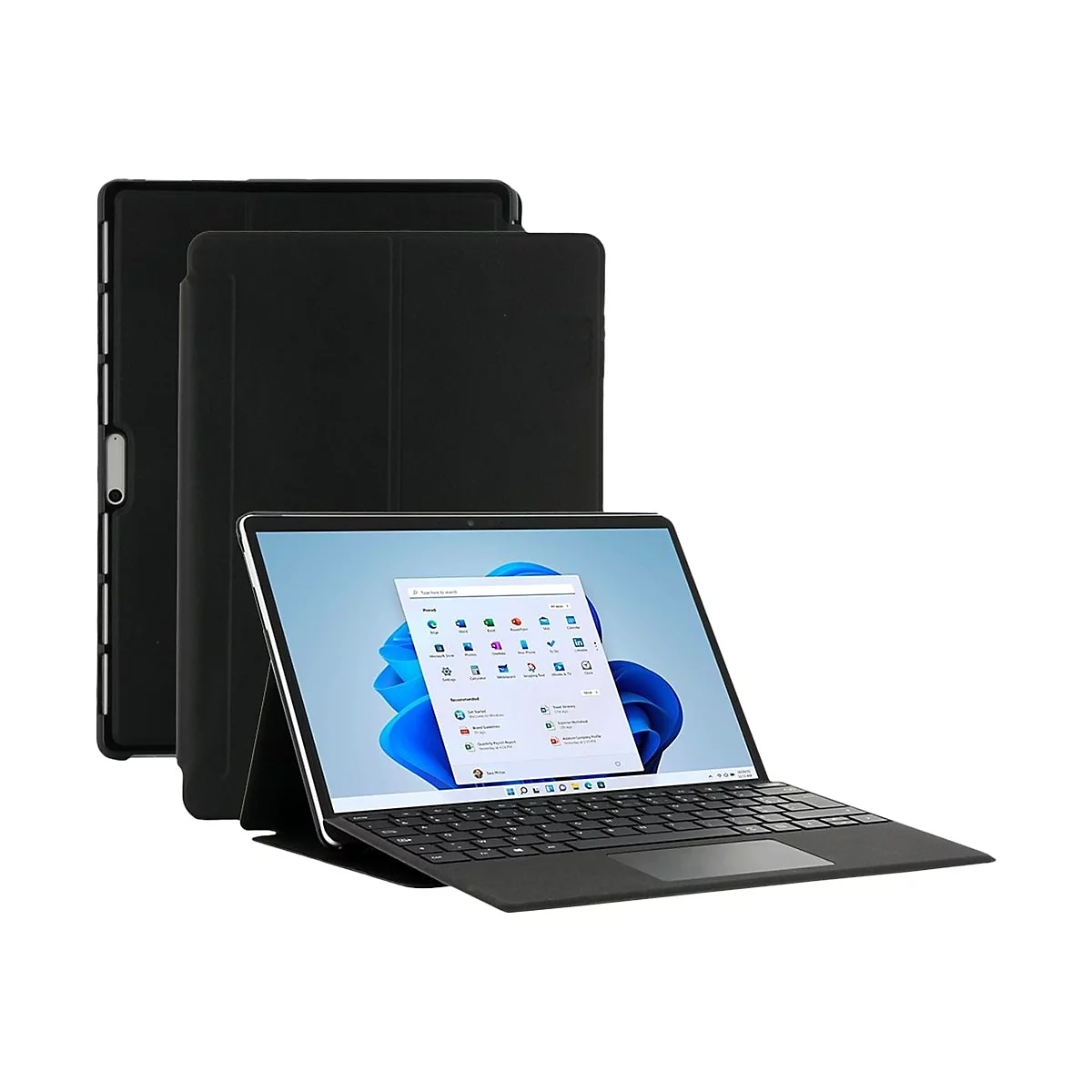 Mobilis RE.LIFE - Flip-Hülle für Tablet - mit Klappe - Ledereffekt-Material - Schwarz - Eco-Design
