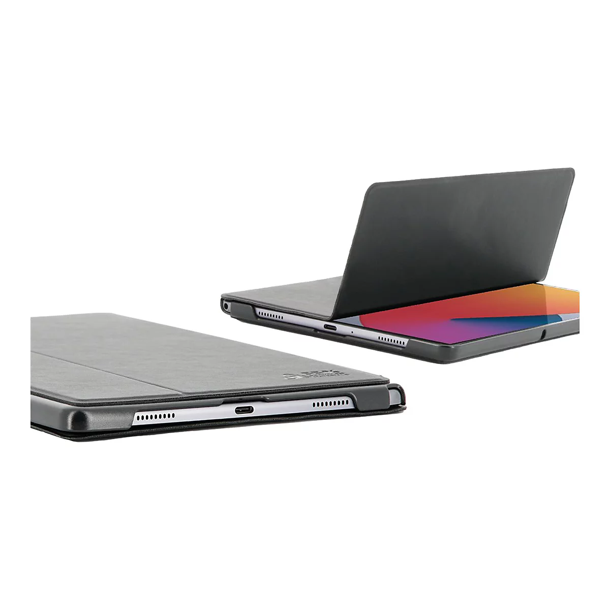 Mobilis RE.LIFE - Flip-Hülle für Tablet - mit Klappe - Ledereffekt-Material - Schwarz - für Apple 10.2-inch iPad