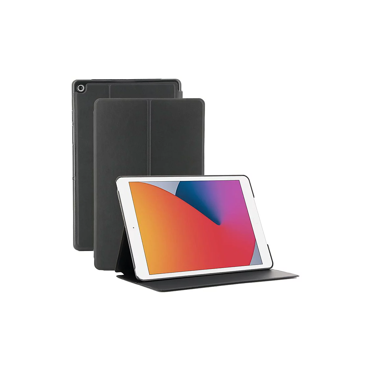 Mobilis RE.LIFE - Flip-Hülle für Tablet - mit Klappe - Ledereffekt-Material - Schwarz - für Apple 10.2-inch iPad