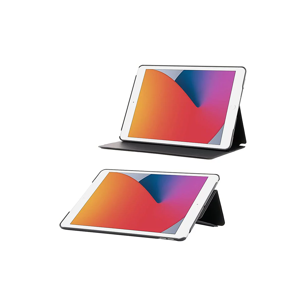 Mobilis RE.LIFE - Flip-Hülle für Tablet - mit Klappe - Ledereffekt-Material - Schwarz - für Apple 10.2-inch iPad