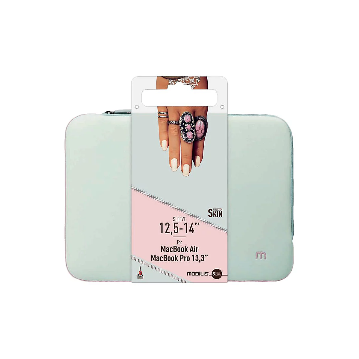 Mobilis Skin - Notebook-Hülle - 35.6 cm - 12.5' - 14' - Pearl Grey, Powder Pink