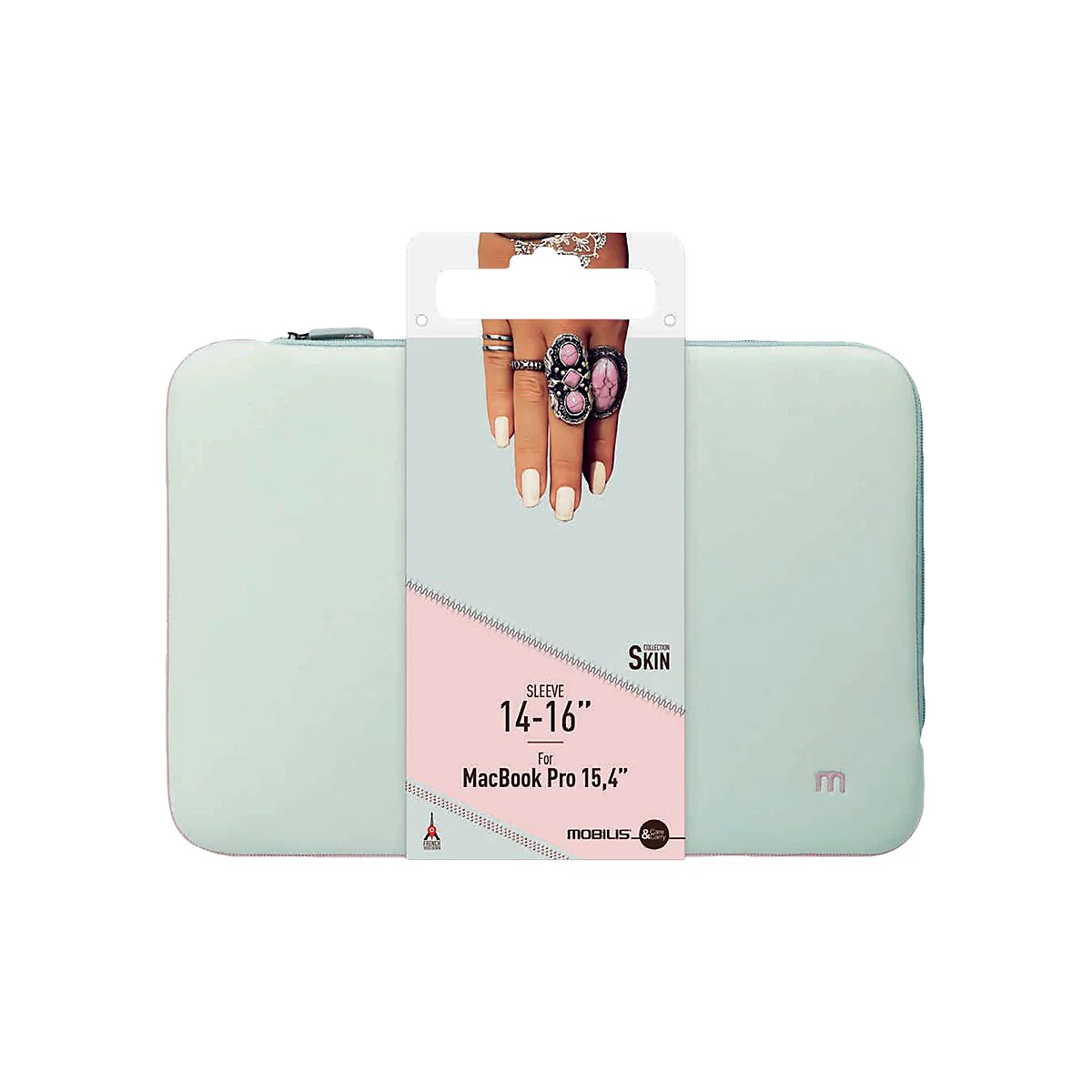 Mobilis Skin - Notebook-Hülle - 40.6 cm - 14' - 16' - Pearl Grey, Powder Pink