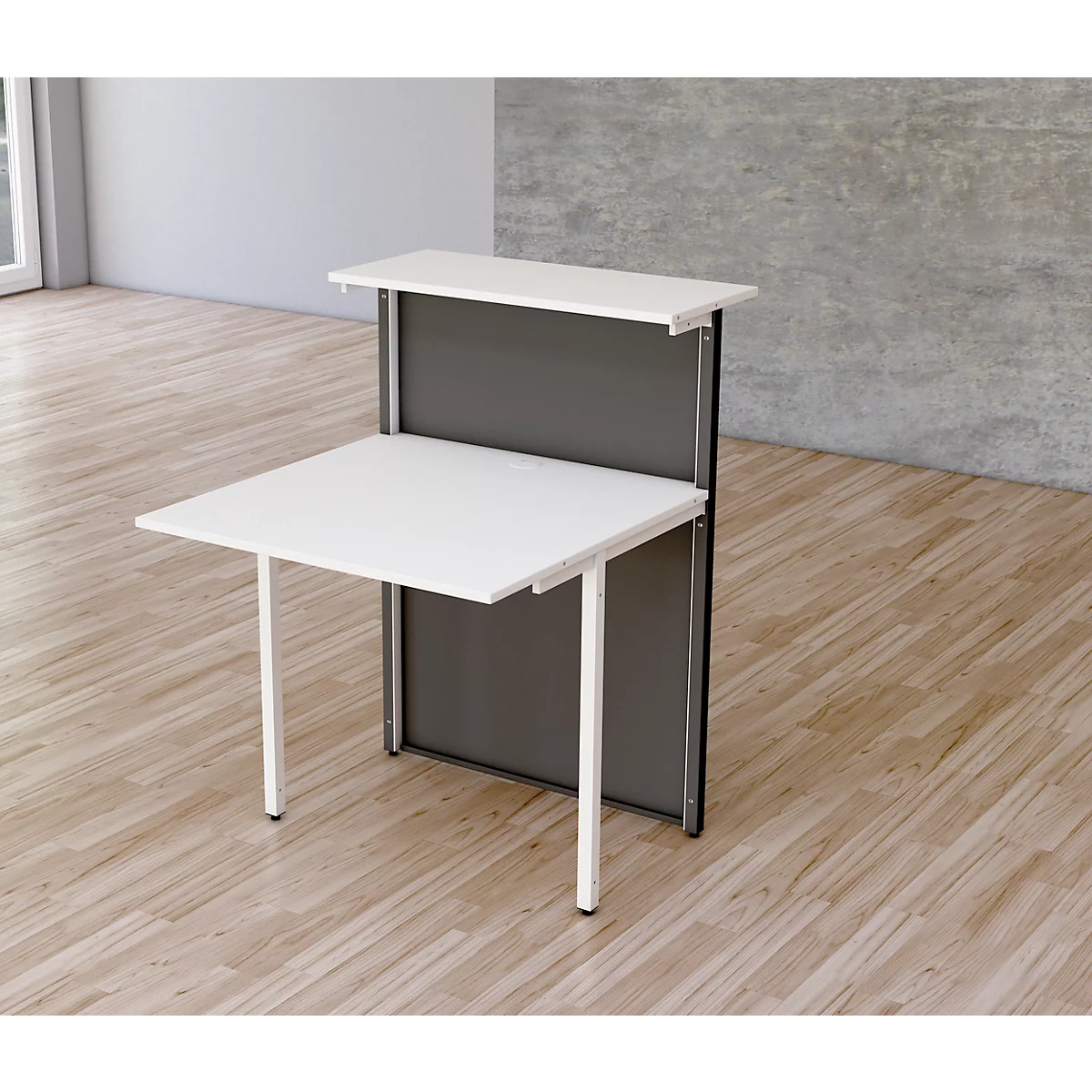 Module d'extension pour comptoir d'accueil d'angle Faro Kompakt - anthracite