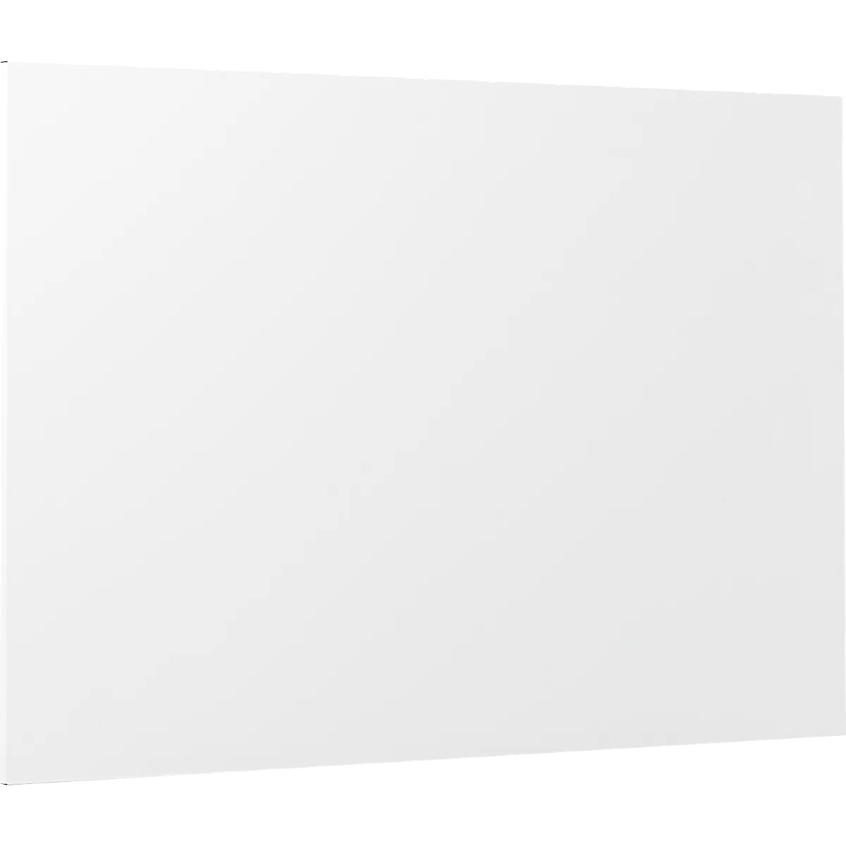Une surface rectangulaire blanche en vue oblique.