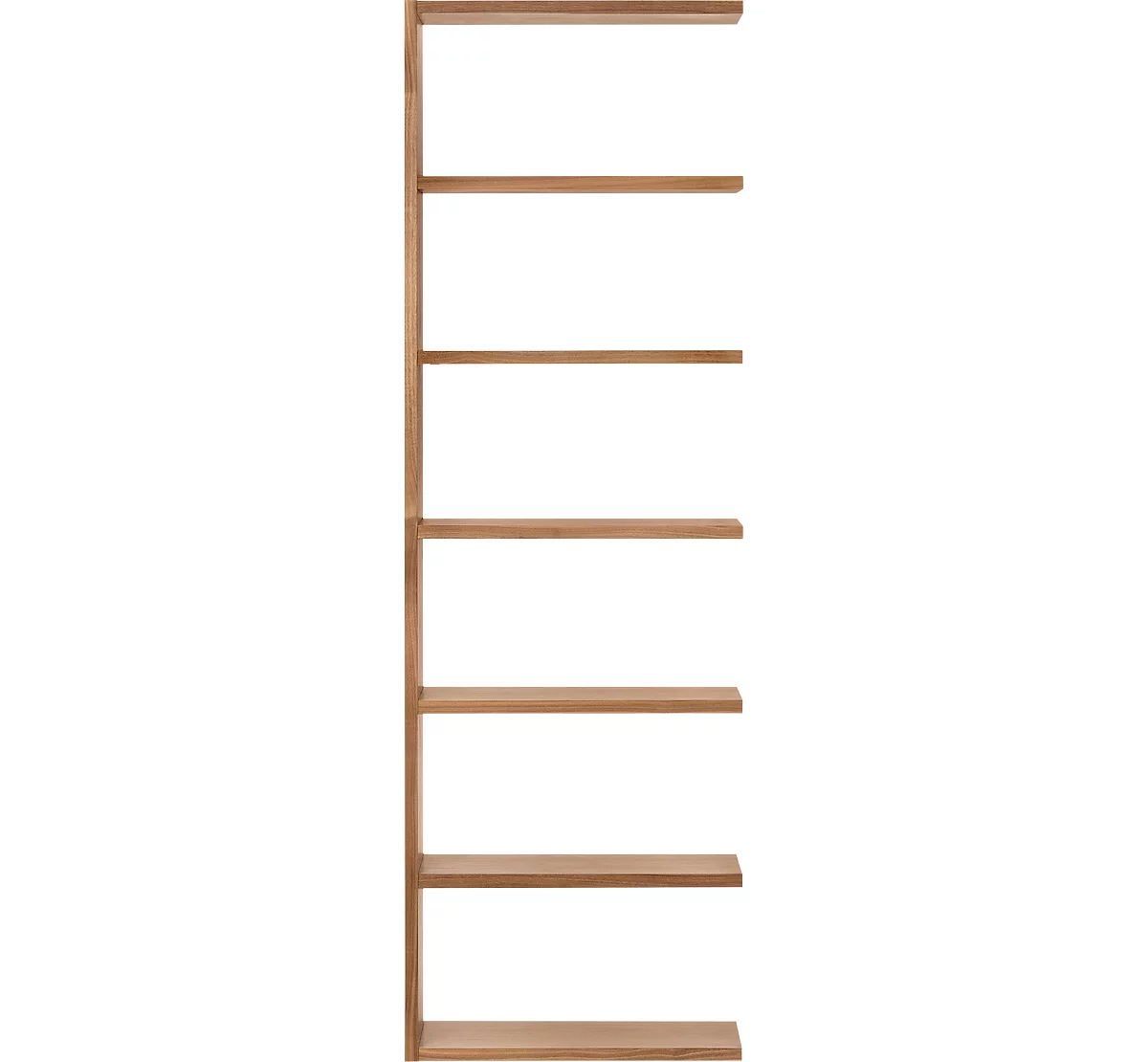 Módulo de ampliación Pombal, para estantería Pombal, 6 alturas de archivo, ancho 740 x fondo 340 x alto 2240 mm, aglomerado, nogal