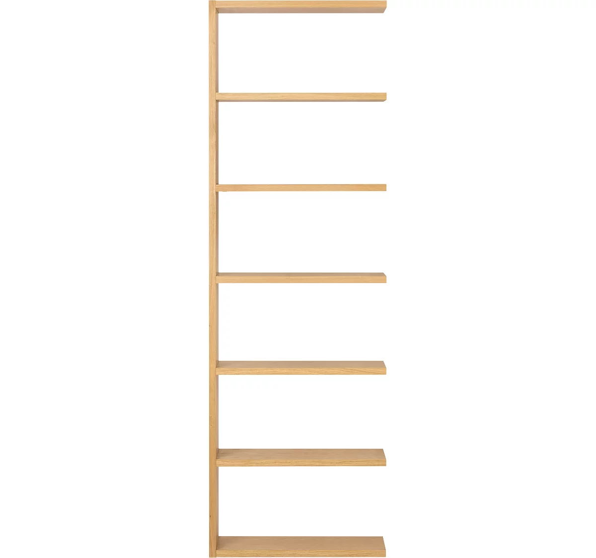 Módulo de ampliación Pombal, para estantería Pombal, 6 alturas de archivo, ancho 740 x fondo 340 x alto 2240 mm, aglomerado, roble silvestre