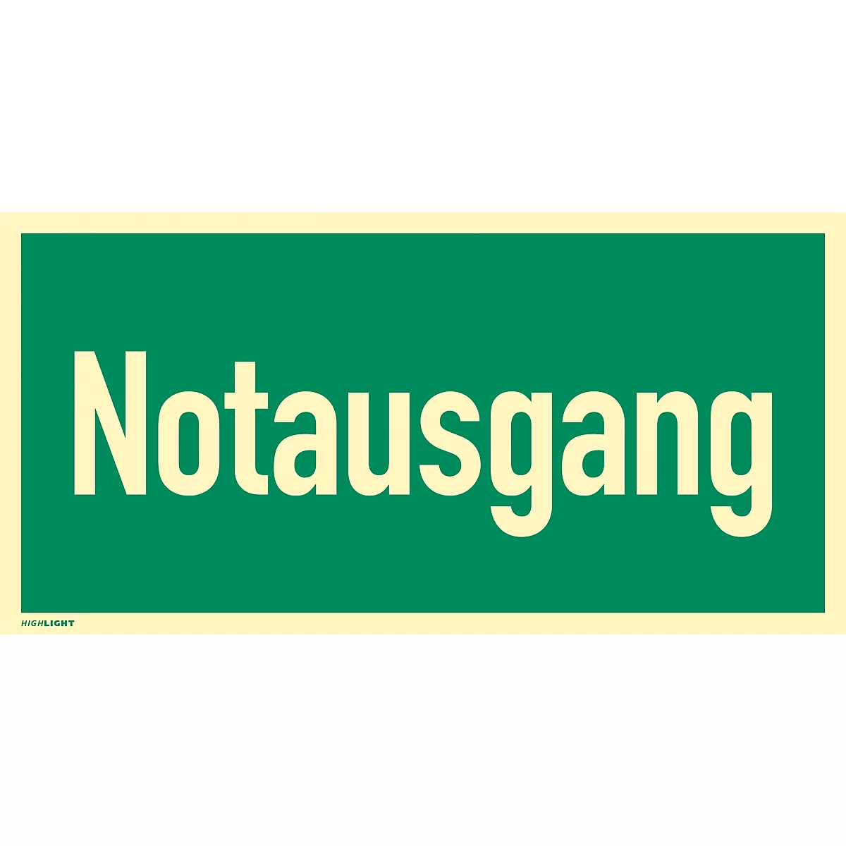 moedel bord 'nooduitgang', verlichtingsklasse C, 160 mcd/m², L 148 x B 297 mm, kunststof, groen
