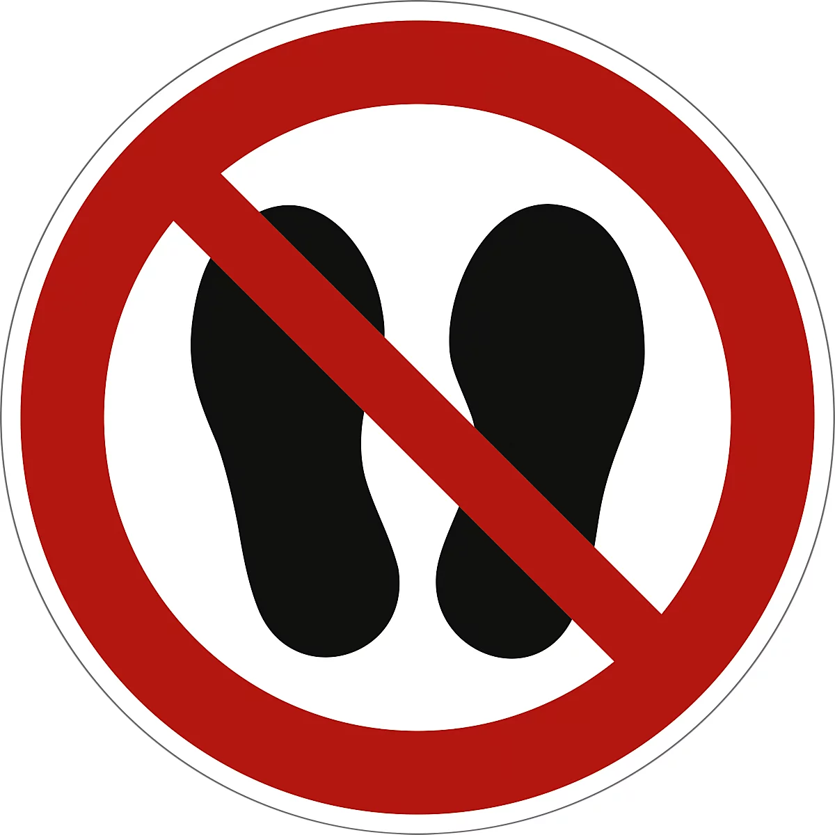 moedel bord "verboden toegang", EN ISO 7010, tot 8 m, zelfklevend, Ø 200 mm, kunststof, rood-zwart-wit