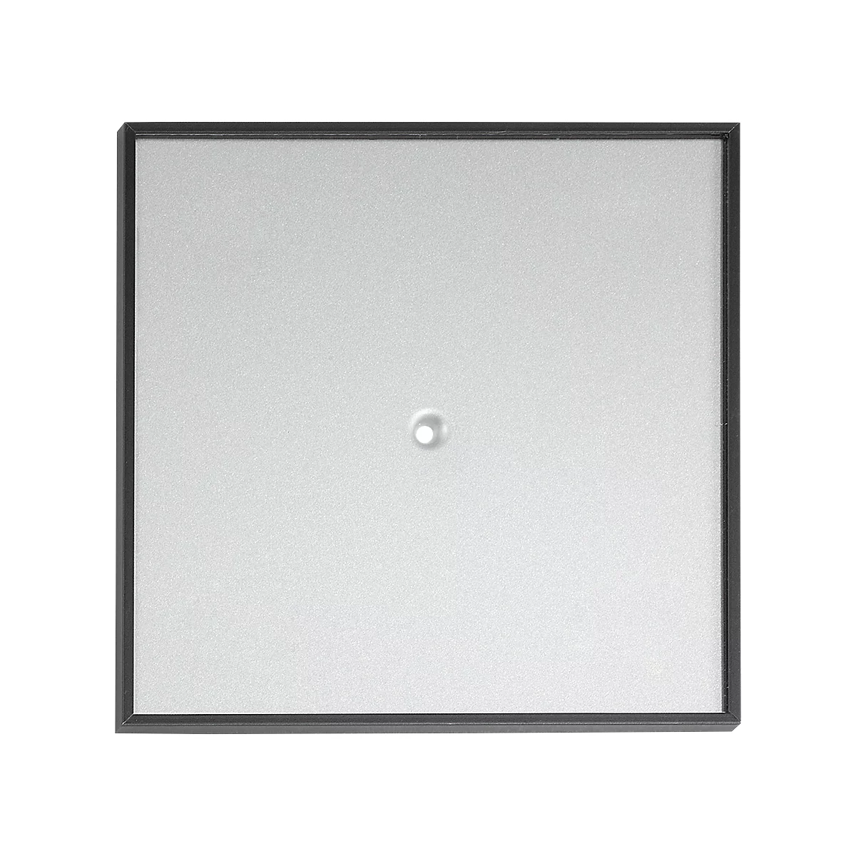 moedel deurbord Madrid, aluminium frame, individueel beschrijfbaar, polyester afdekking, zelfklevende bevestiging, B 150 x H 150 mm, zwart