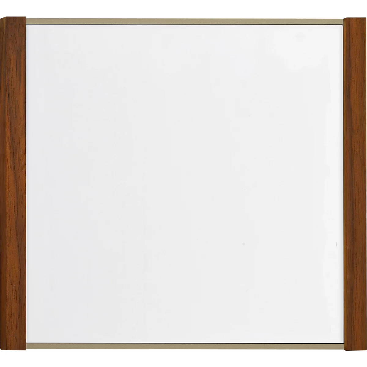 moedel deurlabel LMH, aluminium en houten frame, houtsoort naar keuze, polyester afdekking, zelfklevende montage, B 159,5 x H 150,5 mm, brons/walnoot