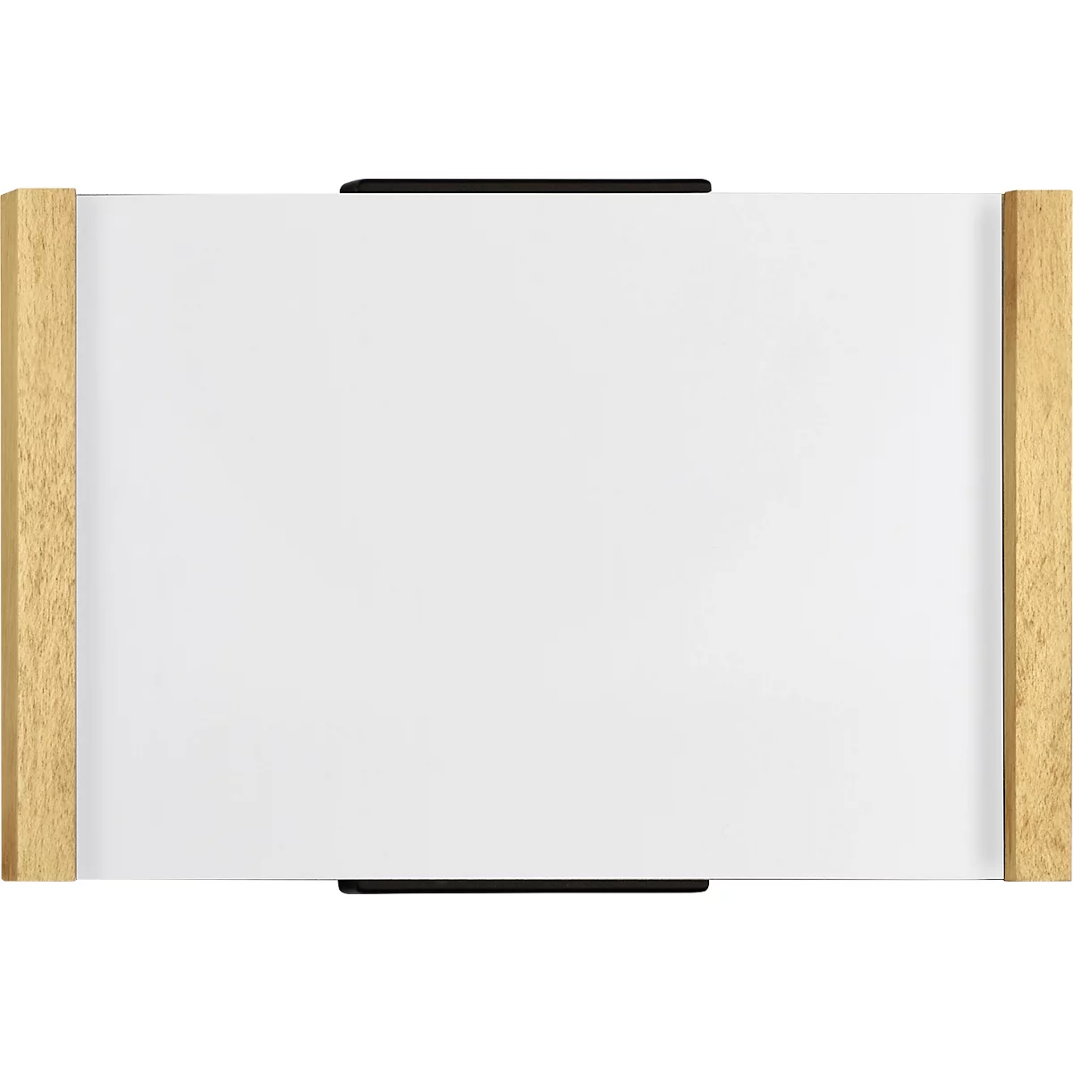 moedel deurlabel LMH, DIN A6, hout en aluminium frame, individueel labelbaar, polyester afdekking, zelfklevende montage, B 160 x H 103 mm, ahorn