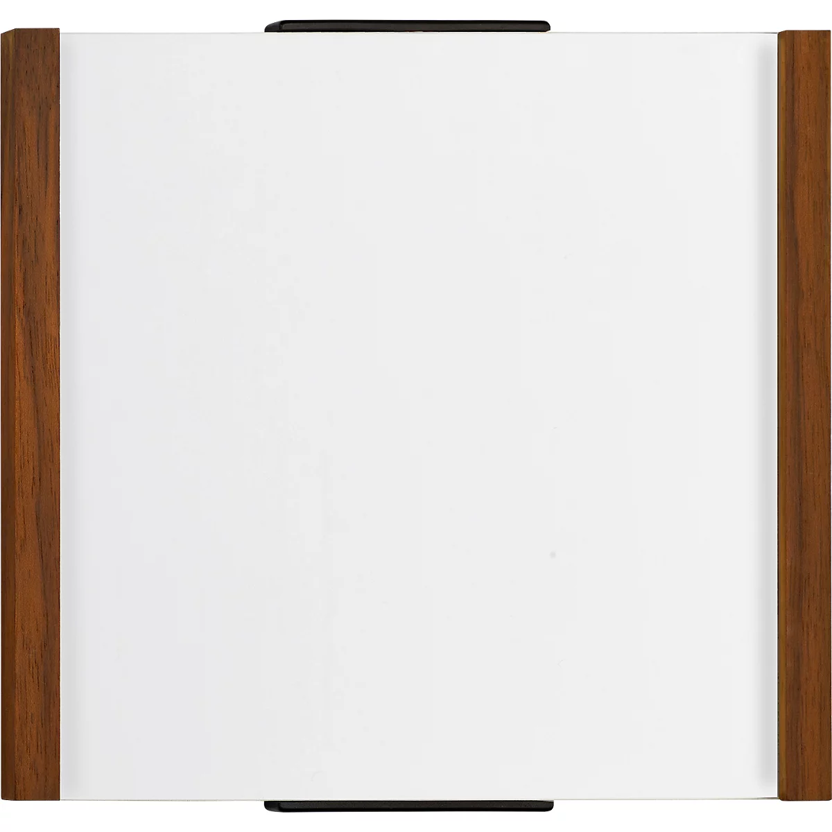moedel deurlabel LMH, houten frame, personaliseerbaar, polyester hoes, zelfklevende montage, B 160 x H 148 mm, walnoot