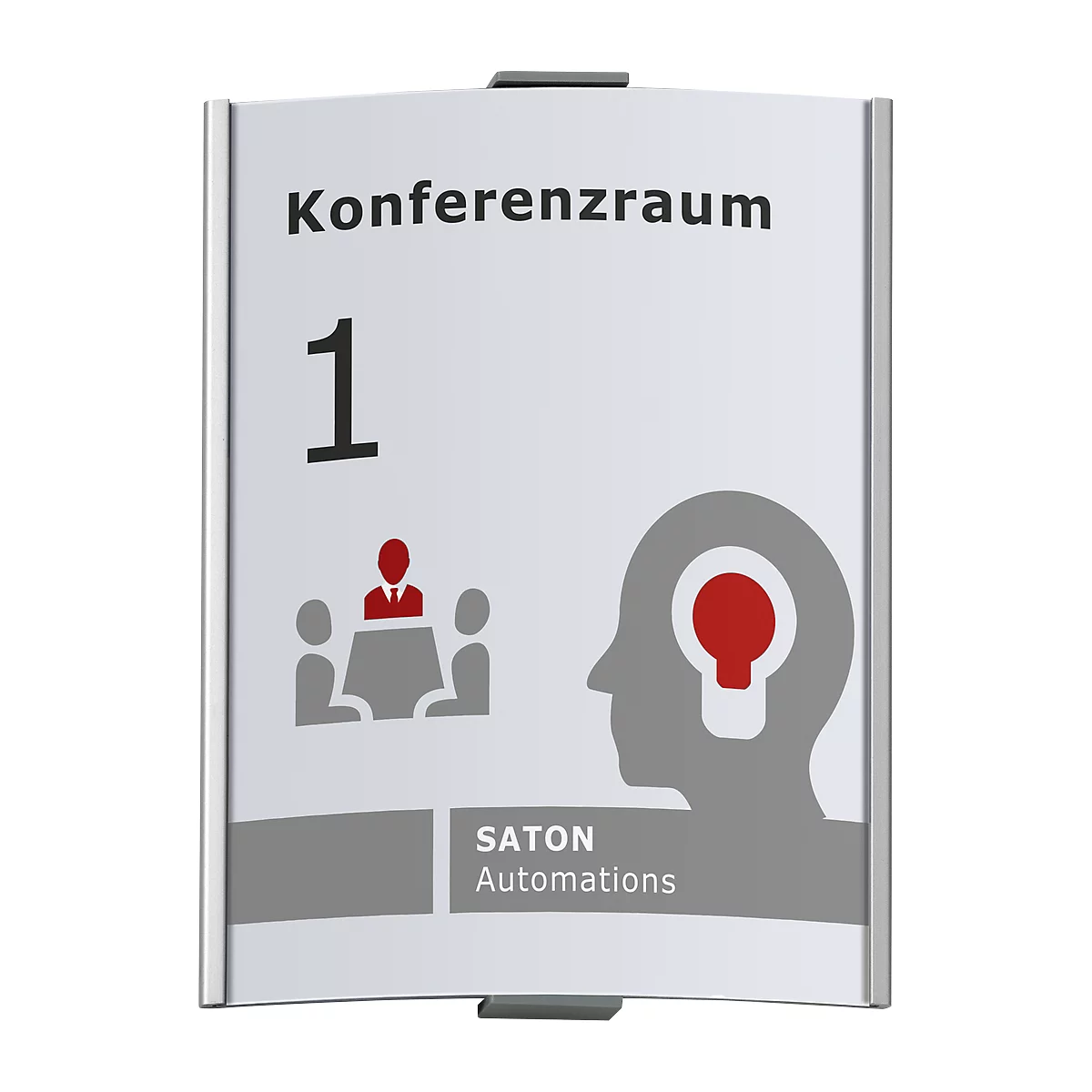 moedel Frankfurt wegwijzer, DIN A4, staand formaat, aluminium frame, zilver geanodiseerd, schroef-/plakbevestiging, B 297 x H 230 mm, wit