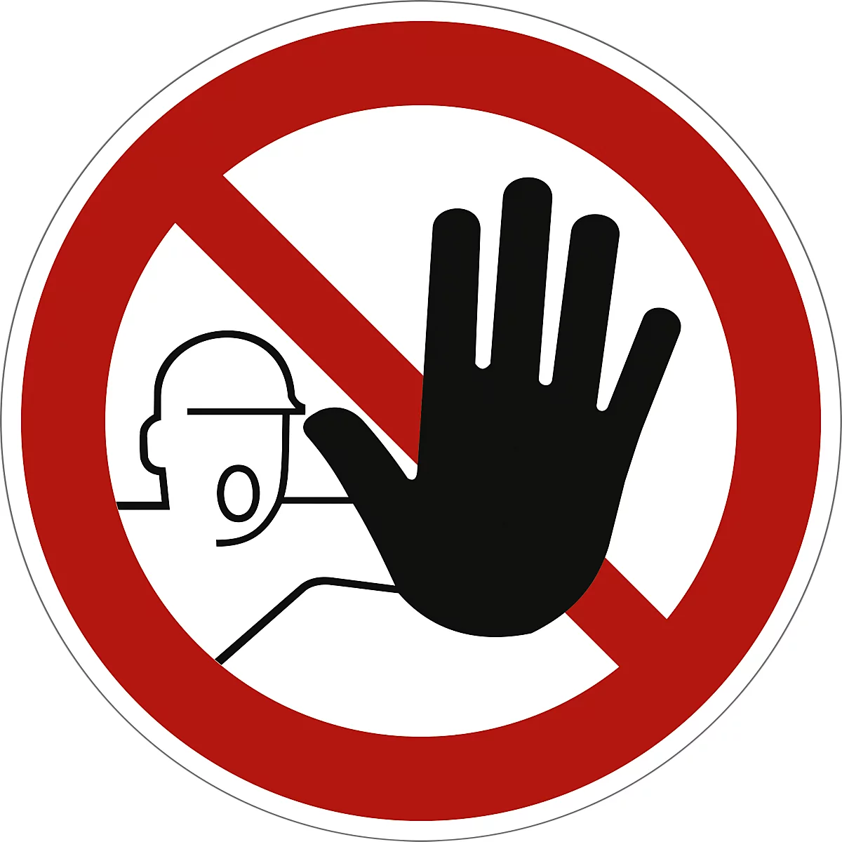 moedel Panneau d'interdiction "Accès interdit aux personnes non autorisées", aluminium, Ø 200 mm, DIN 4844-2
