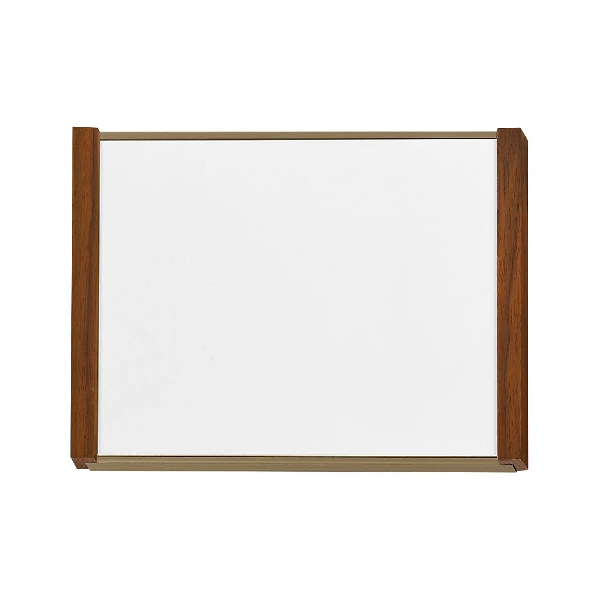 moedel Plaque de porte LMH, DIN A6, inscriptible individuellement, couverture polyester, montage adhésif, L 159,5 x H 105,5 mm, aluminium, bronze/noyer