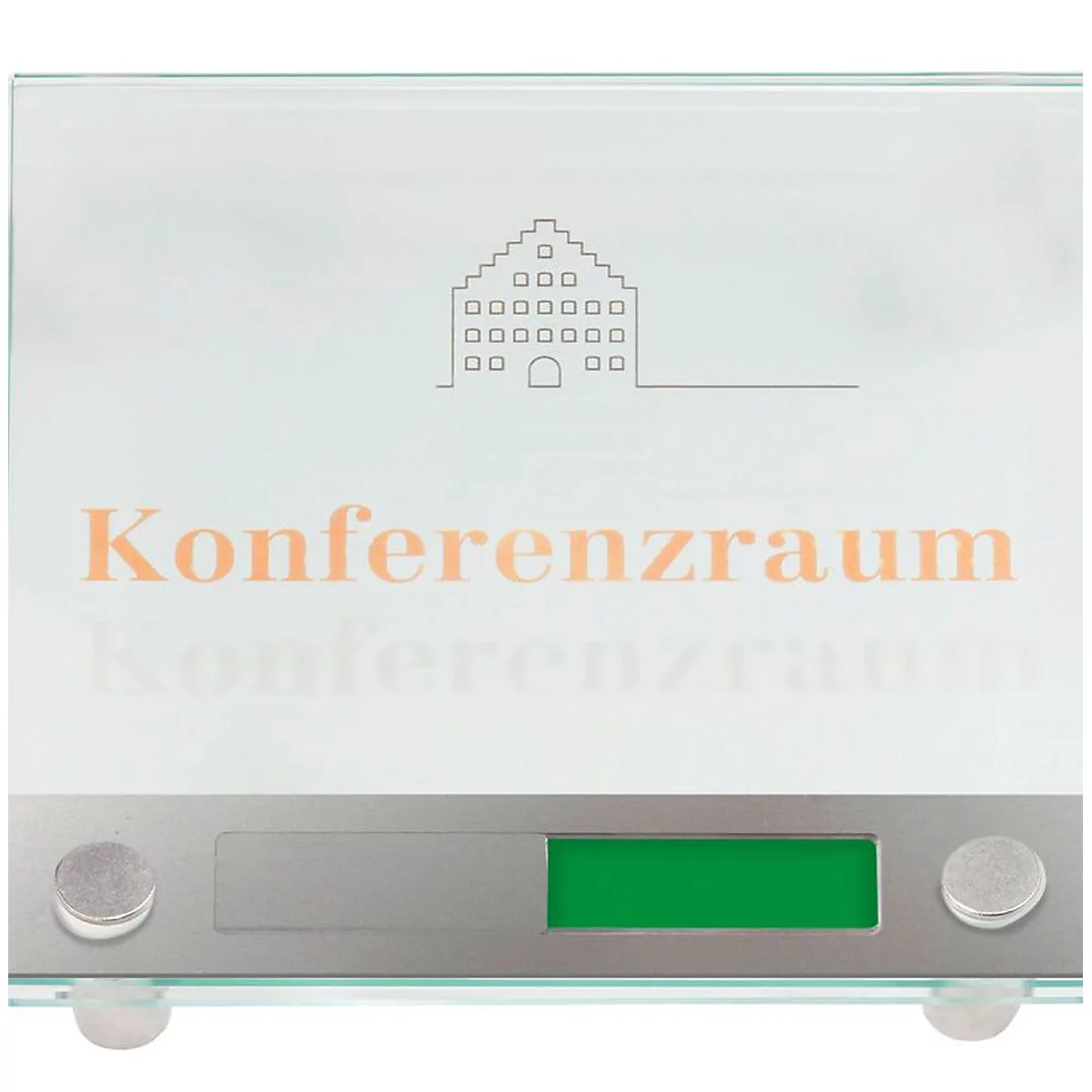 Moedel Türschild Galerie, Frei-Besetzt-Anzeige, ESG-Glas, 2 Abstandhalter, Schraubmontage, B 150 x H 150 mm, transparent