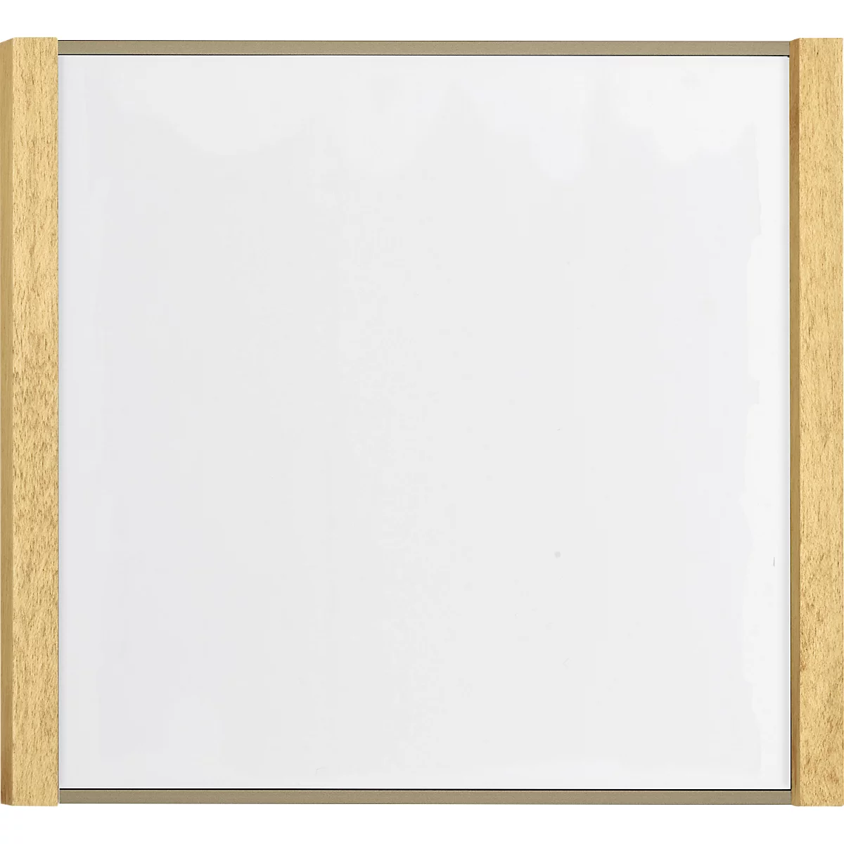 moedel Türschild LMH, Aluminium- und Holzrahmen, Holzart wählbar, Polyester-Abdeckung, Klebemontage, B 159,5 x H 150,5 mm, bronze/Ahorn