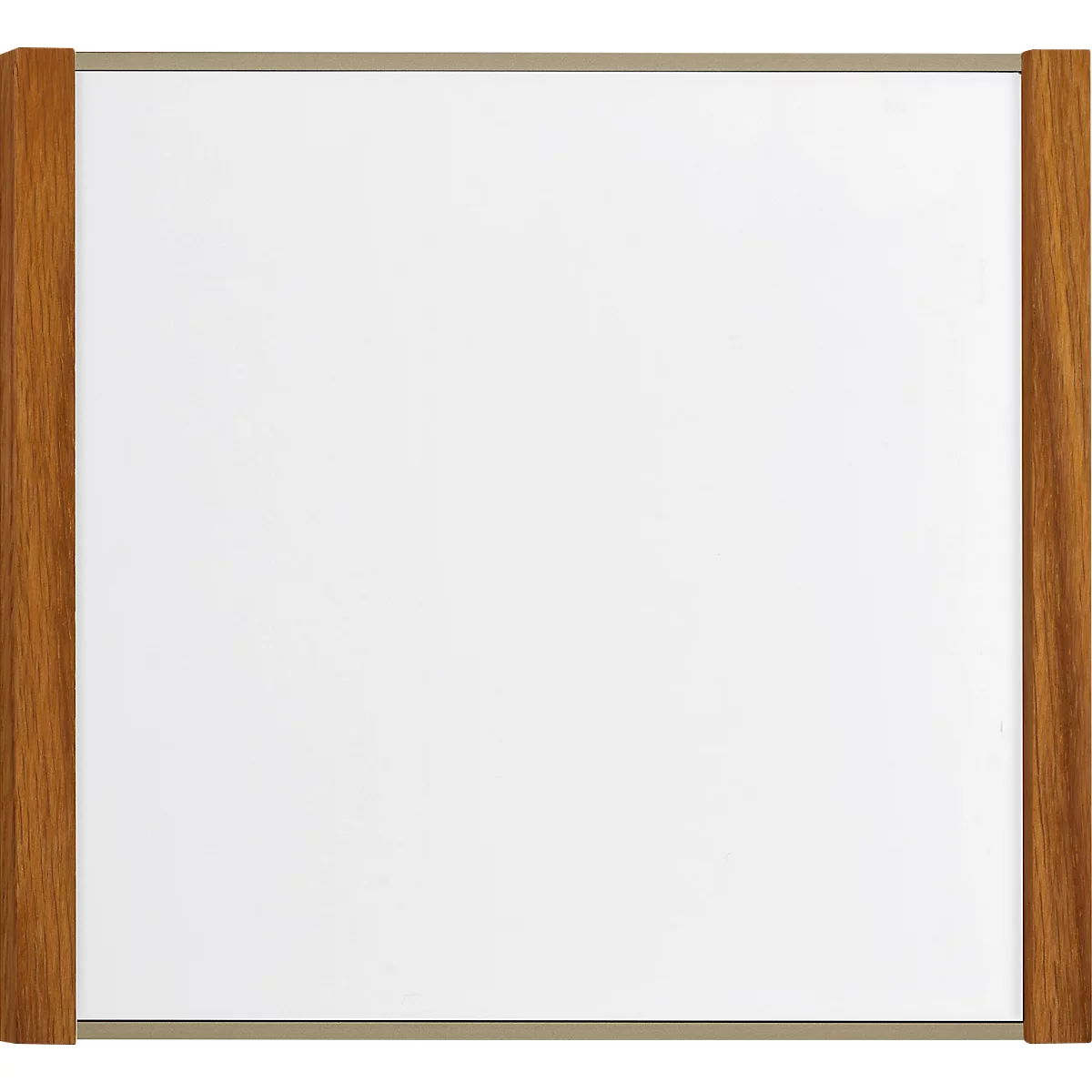 moedel Türschild LMH, Aluminium- und Holzrahmen, Holzart wählbar, Polyester-Abdeckung, Klebemontage, B 159,5 x H 150,5 mm, bronze/Eiche