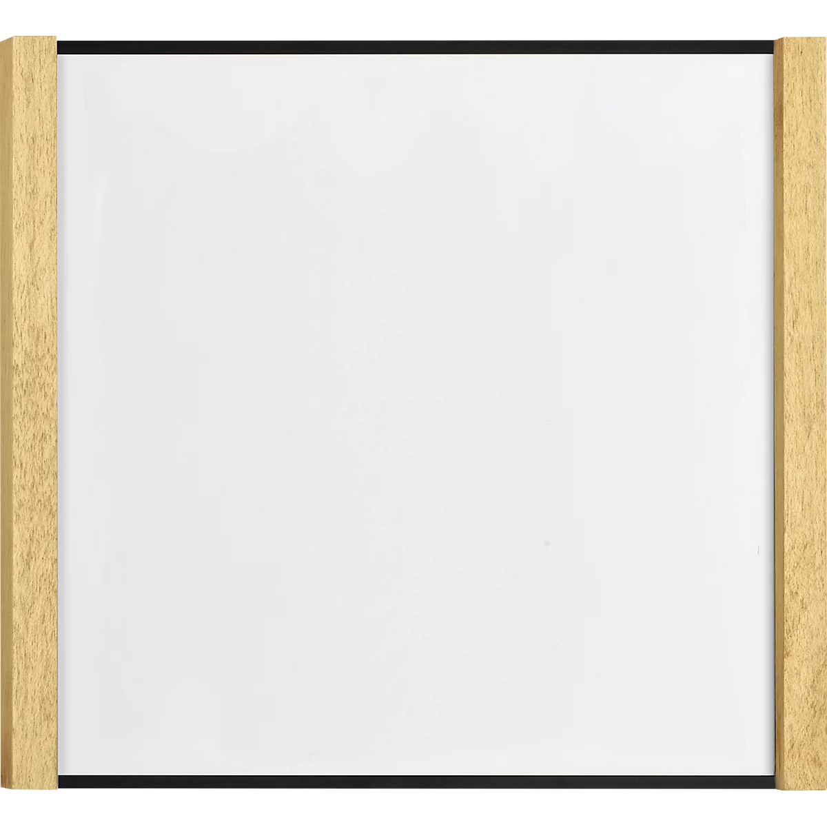 moedel Türschild LMH, Aluminium- und Holzrahmen, Holzart wählbar, Polyester-Abdeckung, Klebemontage, B 159,5 x H 150,5 mm, schwarz/Ahorn