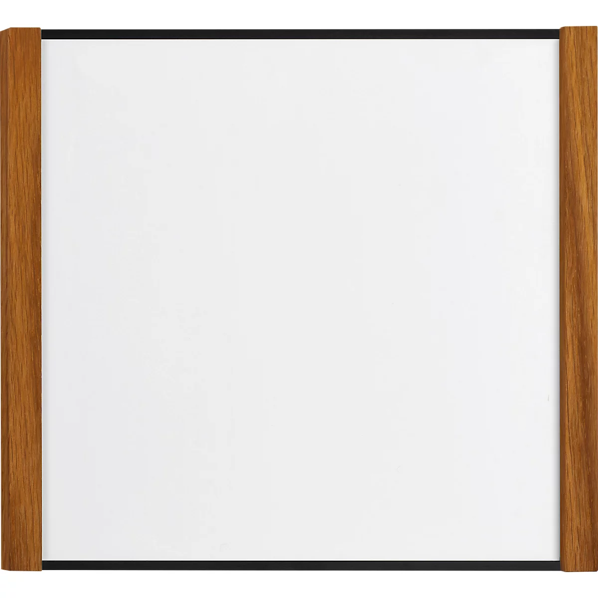 moedel Türschild LMH, Aluminium- und Holzrahmen, Holzart wählbar, Polyester-Abdeckung, Klebemontage, B 159,5 x H 150,5 mm, schwarz/Eiche