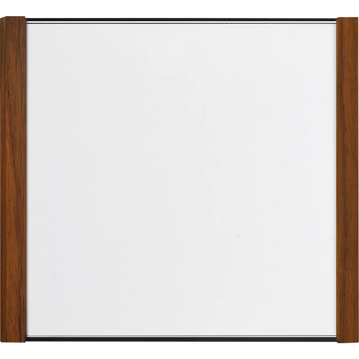 moedel Türschild LMH, Aluminium- und Holzrahmen, Holzart wählbar, Polyester-Abdeckung, Klebemontage, B 159,5 x H 150,5 mm, schwarz/Nussbaum