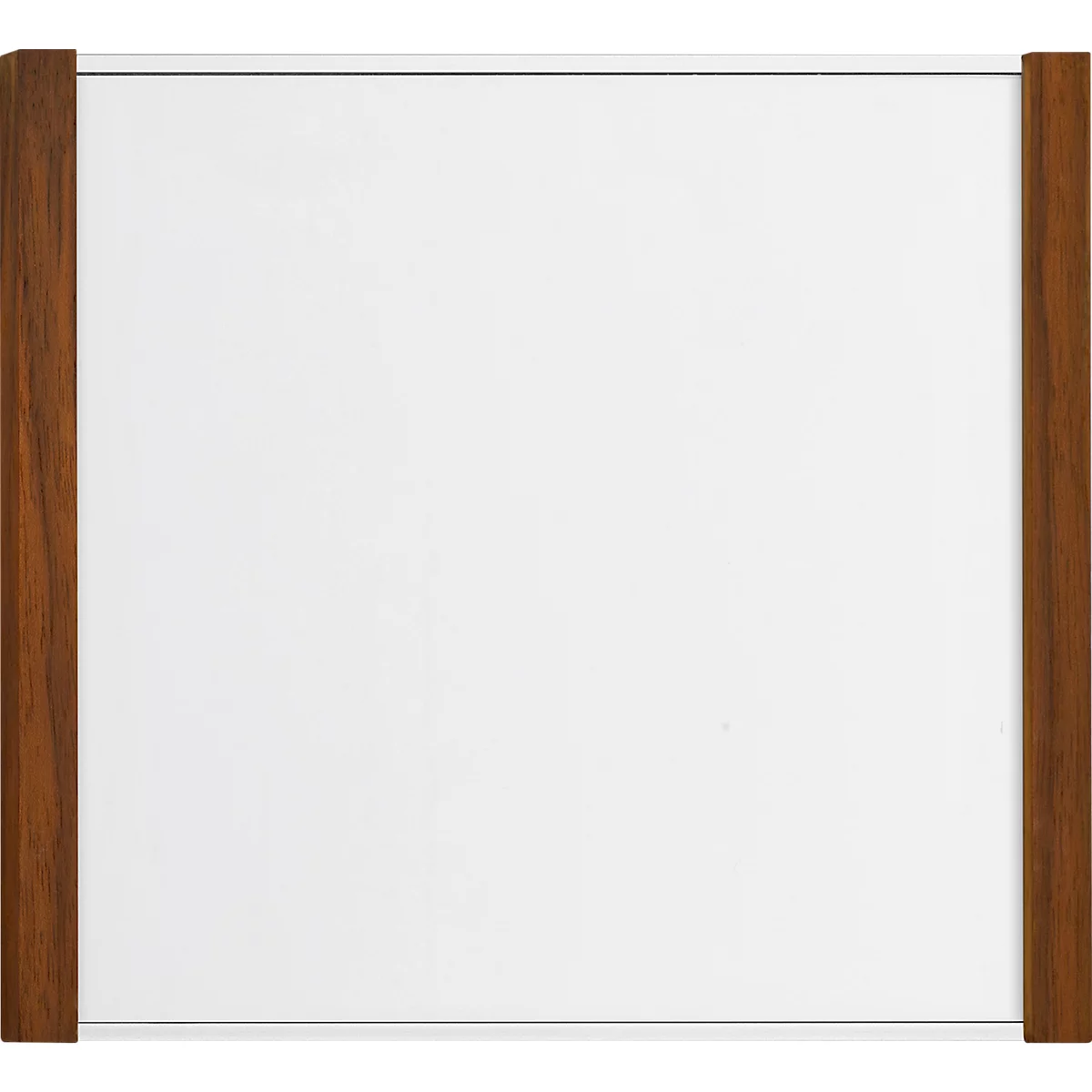 moedel Türschild LMH, Aluminium- und Holzrahmen, Holzart wählbar, Polyester-Abdeckung, Klebemontage, B 159,5 x H 150,5 mm, silber/Nussbaum