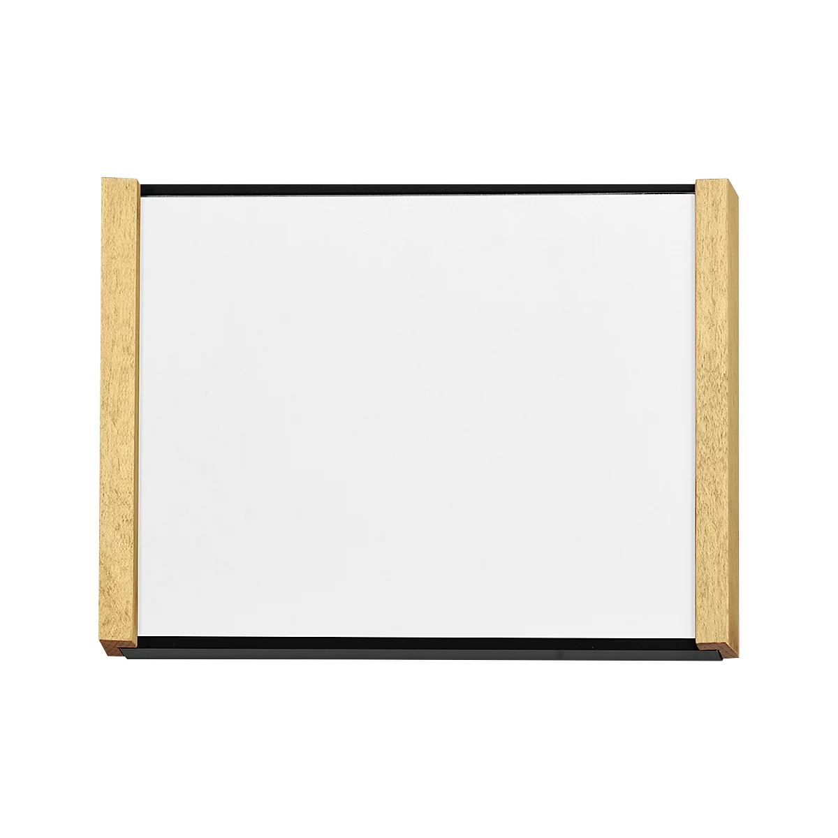 moedel Türschild LMH, DIN A6, individuell beschriftbar, Polyester-Abdeckung, Klebemontage, B 159,5 x H 105,5 mm, Aluminium, schwarz/Ahorn