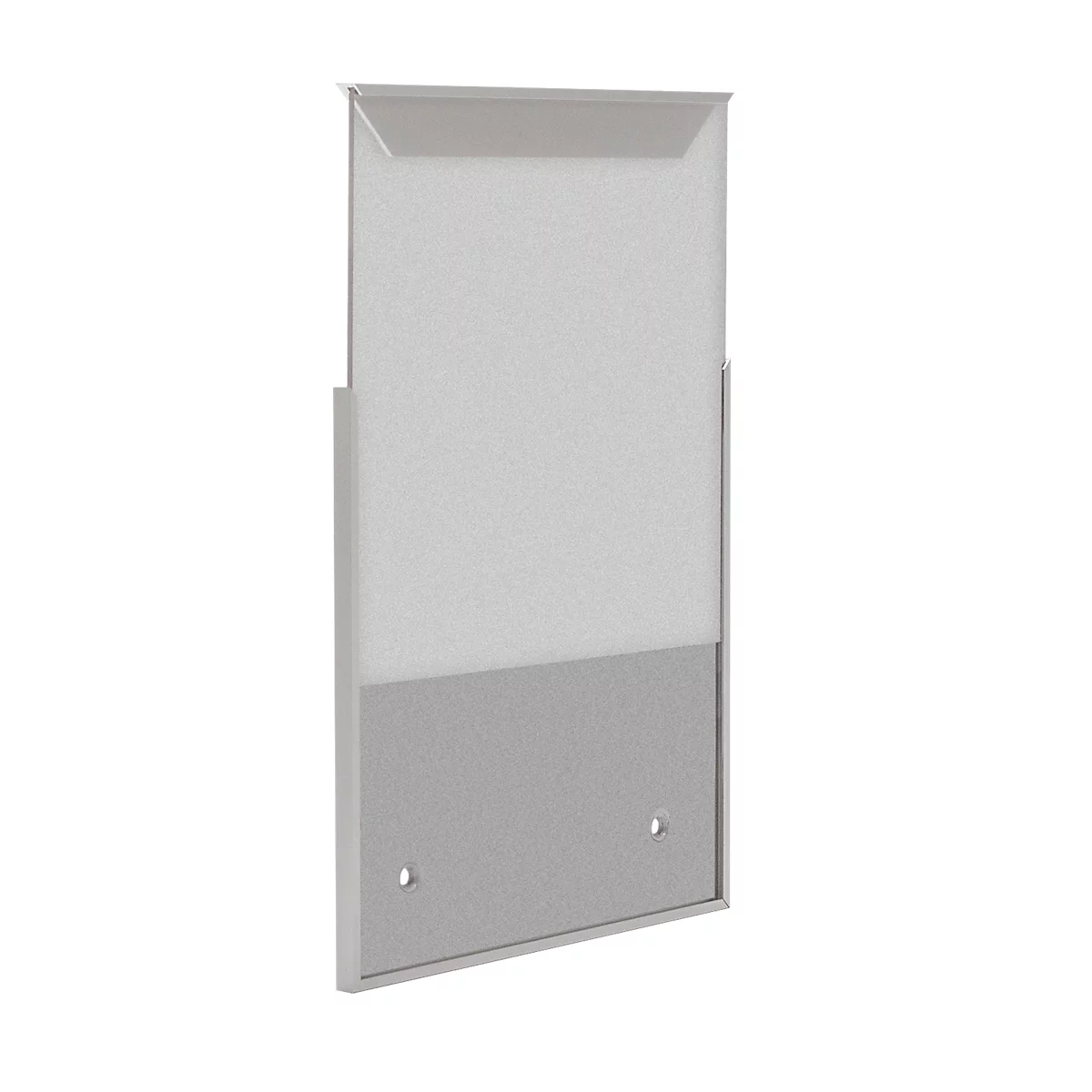 moedel Türschild Madrid Silver Line, Aluminiumrahmen, entspiegelte Acrylglasscheibe, Schiebeführung, selbstklebend, B 150 x H 150 mm, alusilber