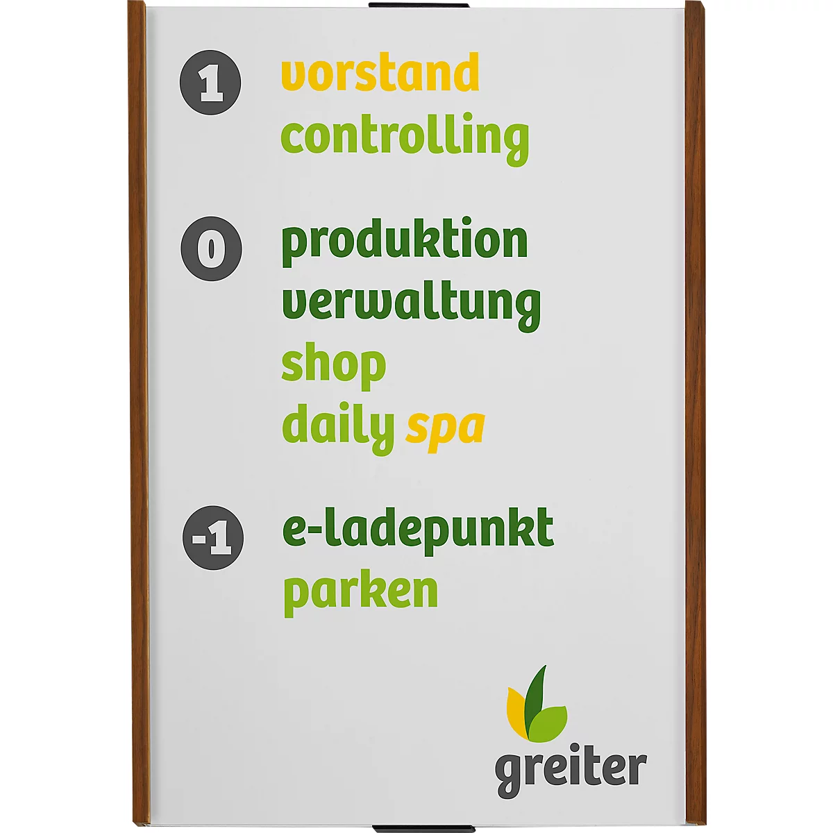 moedel wandbord LMH, DIN A3, staand formaat, houten frame met afdekkappen, kleef- of schroefbevestiging, B 309 x H 420 mm, zilver/walnoot