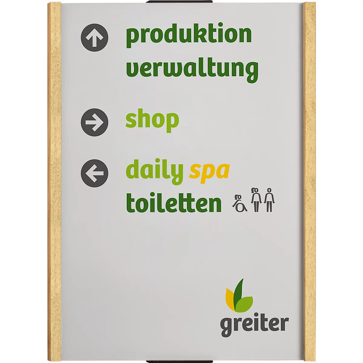 moedel wandbord LMH, DIN A4, staand formaat, houten frame met afdekkappen, zelfklevende of schroefbevestiging, B 222 x H 297 mm, zilver/maple