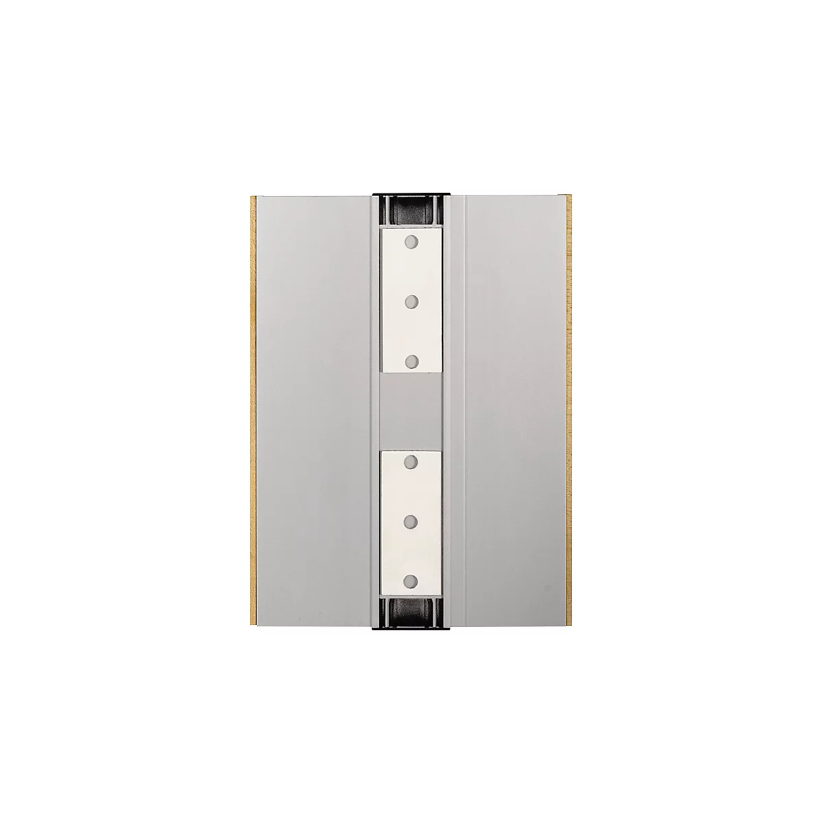 moedel wandbord LMH, DIN A4, staand formaat, houten frame met afdekkappen, zelfklevende of schroefbevestiging, B 222 x H 297 mm, zilver/maple