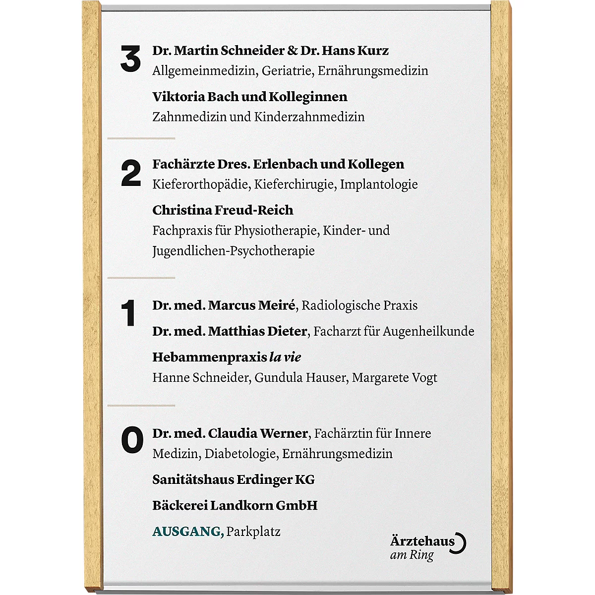 moedel wandbord LMH DIN A4, staand formaat, personaliseerbaar, zelfklevend of schroefbevestiging, B 221,5 x H 299,5 mm, zilver/maple