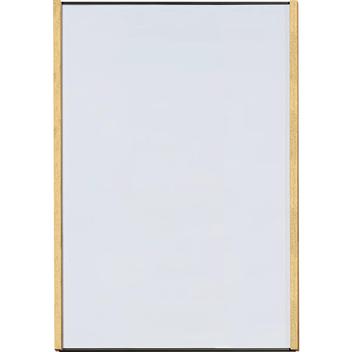 moedel Wandschild LMH, DIN A3, Hochformat, Holz- und Aluminiumrahmen, Klebe- oder Schraubmontage, B 308,5 x H 422,5 mm, schwarz/Ahorn
