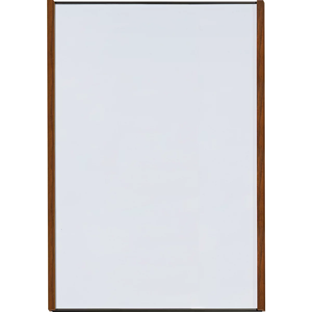 moedel Wandschild LMH, DIN A3, Hochformat, Holz- und Aluminiumrahmen, Klebe- oder Schraubmontage, B 308,5 x H 422,5 mm, schwarz/Nussbaum