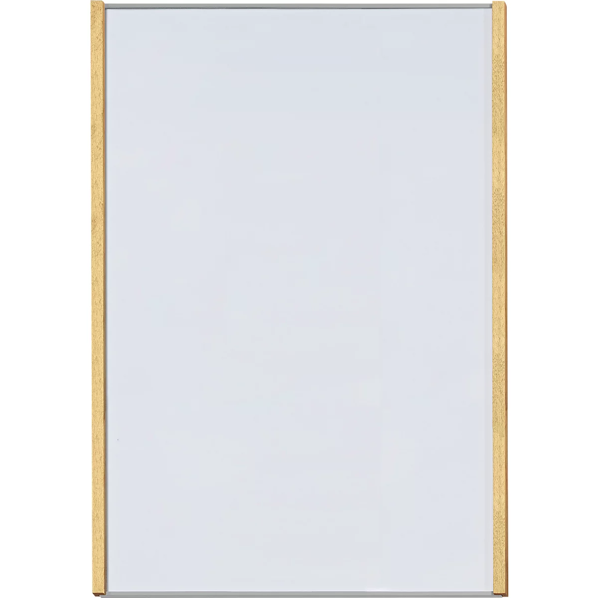 moedel Wandschild LMH, DIN A3, Hochformat, Holz- und Aluminiumrahmen, Klebe- oder Schraubmontage, B 308,5 x H 422,5 mm, silber/Ahorn