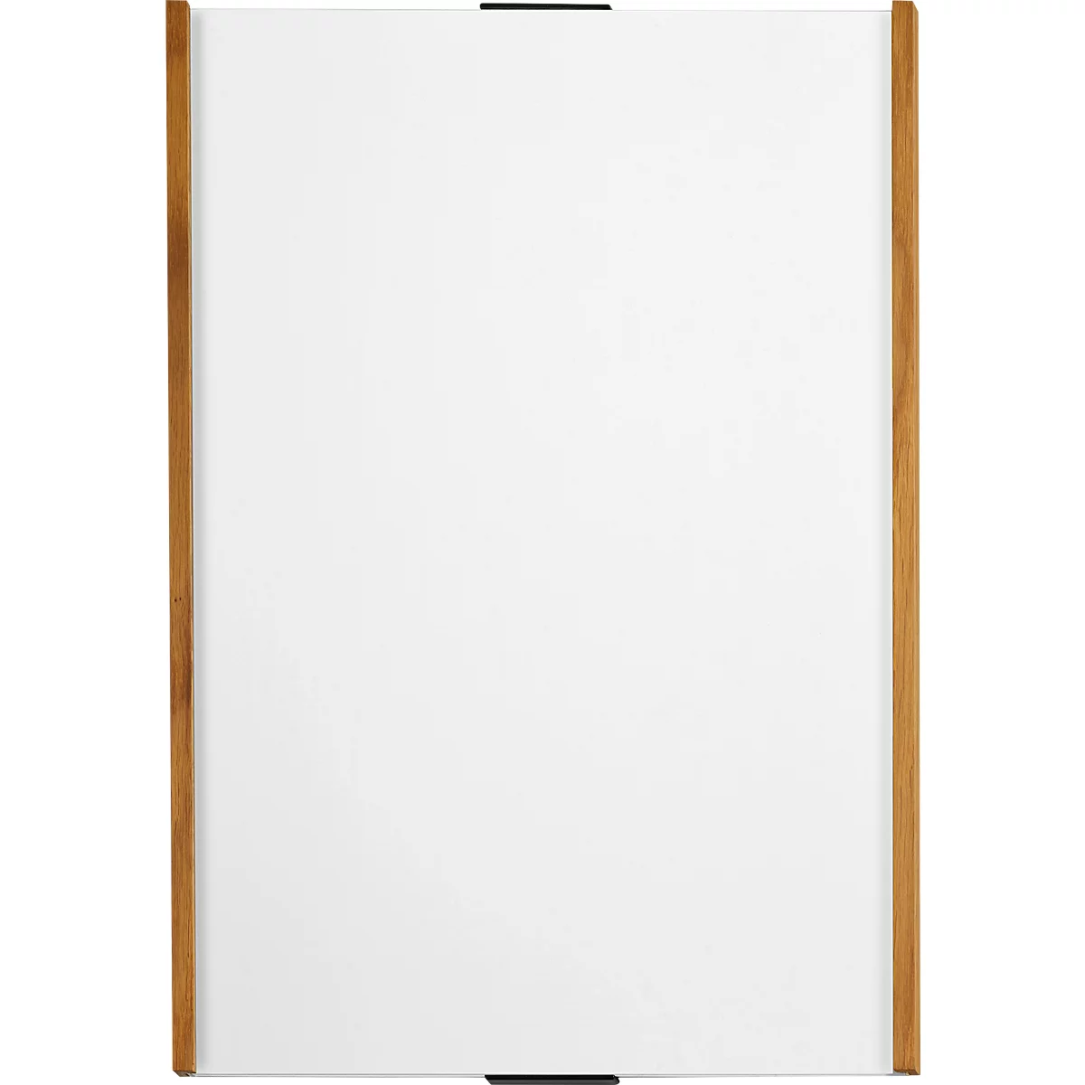moedel Wandschild LMH, DIN A3, Hochformat, Holzrahmen mit Kappen, Klebe- oder Schraubmontage, B 309 x H 420 mm, silber/Eiche