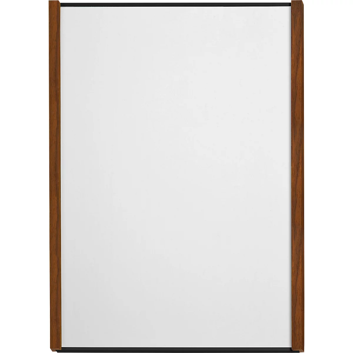 moedel Wandschild LMH, DIN A4, Hochformat, Holzrahmen, Aluminium, Klebe- oder Schraubmontage, B 221,5 x H 299,5 mm, Nussbaum, schwarz/Nussbaum