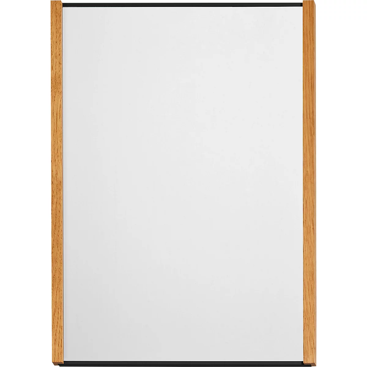 moedel Wandschild LMH, DIN A4, wechselbare Einlagen, Klebemontage, B 221,5 x H 299,5 mm, Eiche/schwarz