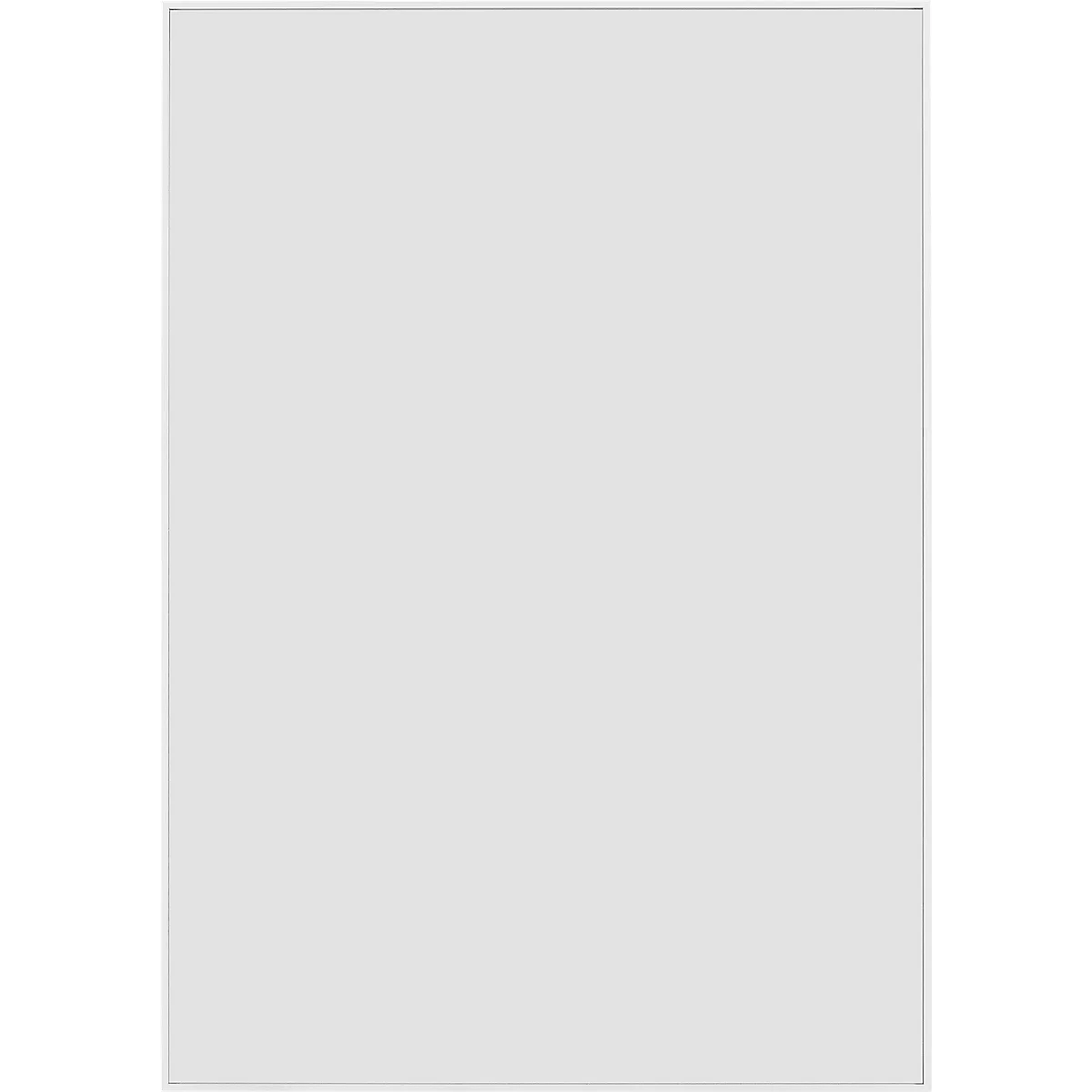 moedel Wandschild Madrid, DIN A3, Aluminiumrahmen, Klebemontage, Polyester-Abdeckung, B 299,5 x H 422,5 mm, weiß