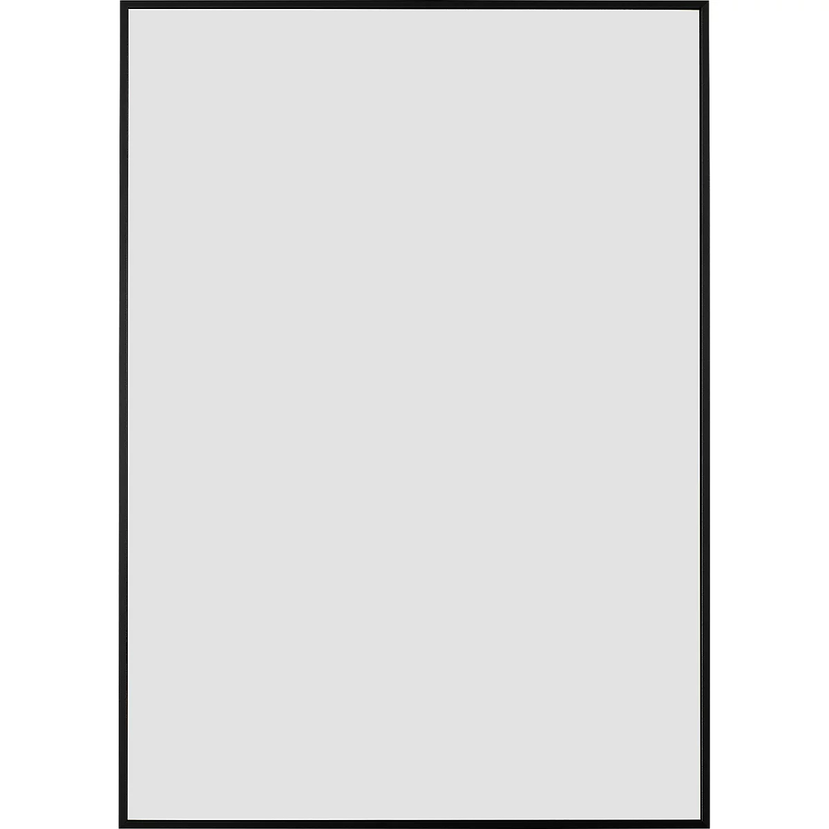 moedel Wandschild Madrid, DIN A4, Hochformat, eloxiert, Klebe- oder Schraubmontage, B 212,5 x H 299,5 mm, mit Einleger, schwarz