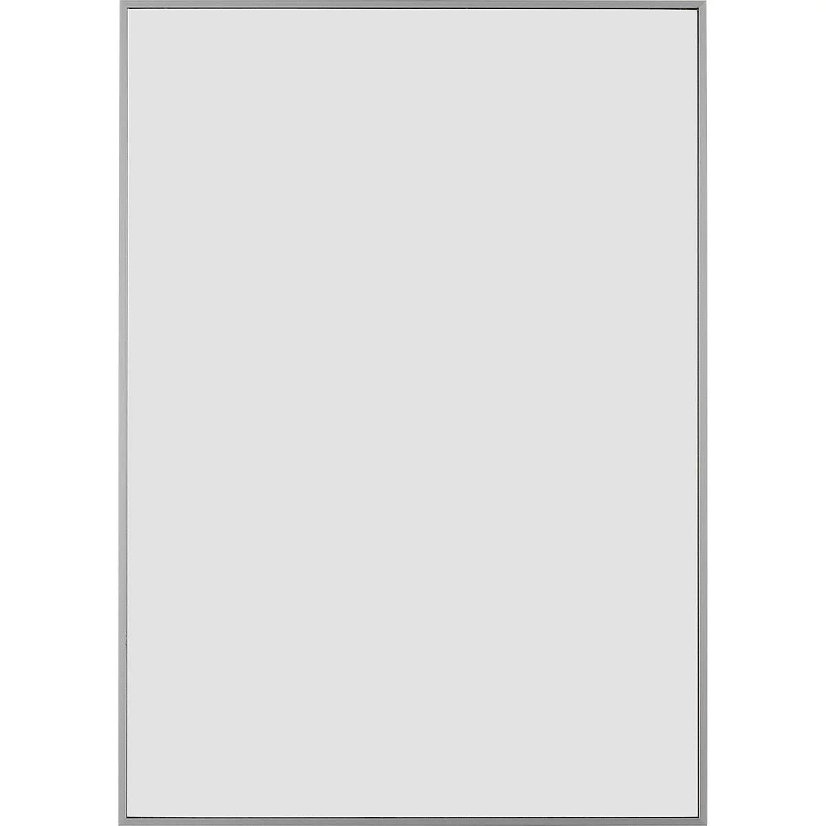 moedel Wandschild Madrid, DIN A4, Hochformat, eloxiert, Klebe- oder Schraubmontage, B 212,5 x H 299,5 mm, mit Einleger, silber