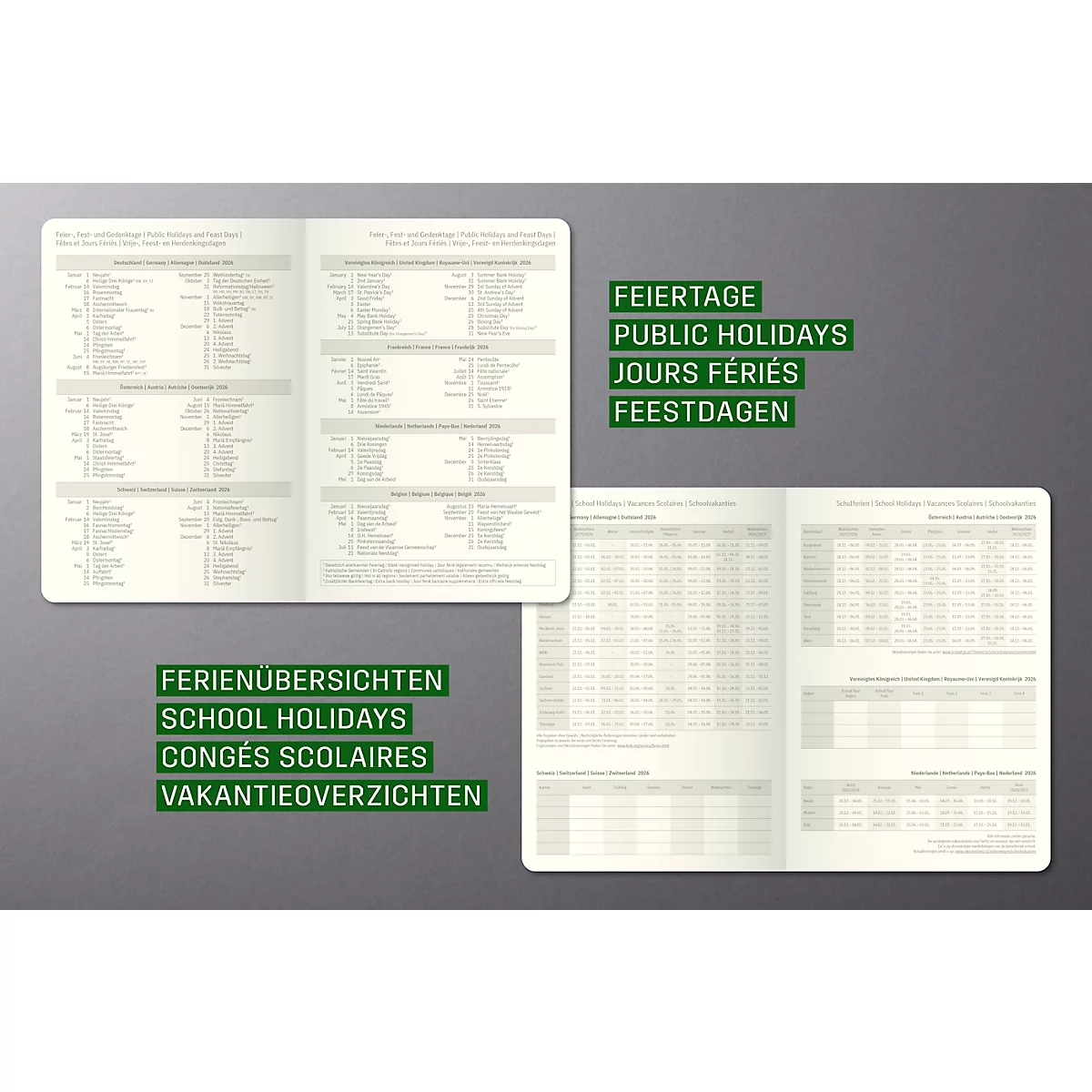 Monats-Kalenderheft Sigel Conceptum 2026 C2685, A6, 64 Seiten, 1 Jahr, 2 Seiten für je 1 Monat, PEFC®-Papier/Kunststoff, schwarz